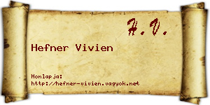Hefner Vivien névjegykártya
